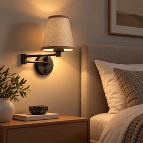 BRILAGI - Lampă de perete NUBILA 1xE27/15W/230V maro/negru
