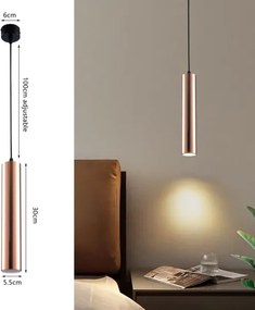 Immax NEO 08306L - Lustră pe cablu PUNTO 1xGU10/9W/230V aur roz
