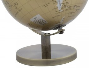 Decoratiune glob auriu/argintiu din metal, ∅ 20 cm, Globe Mauro Ferretti