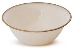 Set de veselă din porțelan, 18 piese, bej/auriu