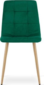 Scaun de catifea verde KARA