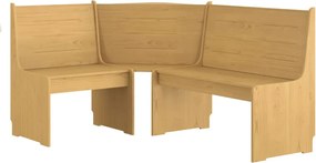 vidaXL Bancă de colț „REINE”, maro miere, 151 cm, lemn masiv de pin