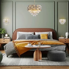 Lustră pe lanț LUXURIA 9xE14/40W/230V auriu