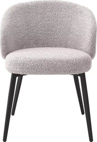 Set de 2 scaune cu brate design LUX Lloyd, boucle gri 115990 HZ