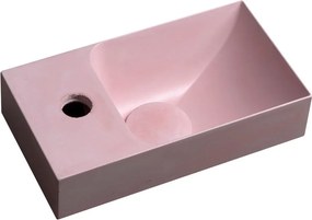 Chiuvetă mică pentru WC roz din beton 31x17 cm Piccolino – Sapho