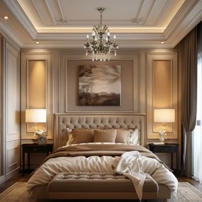 Lustră de cristal pe lanț Brilagi CLASSIC 6xE14/60W/230V alamă