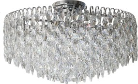 Lustra metal cromat si cristale sticla BURANO 40
