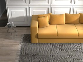 Canapea extensibilă dumonde cu ladă de depozitare si sezut confortabil din spuma high-density, Gloria Royal Muștar  240x100 cm