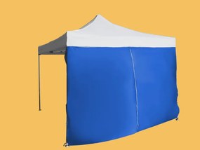 Perete lateral  4,5m cu ușă - hexagonal, Albastru