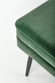 Banca dormitor Velva verde/negru - H37 cm