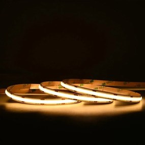 Bandă LED COB – 11 W/m, Lumină Caldă 3000 K, 10 m – 24 V