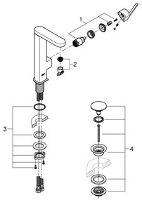 GROHE 23873003 - Baterie pentru lavoar PLUS, mărime L, crom lucios