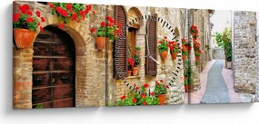 Tablou - Alee pitorească italiană (cu ceas) (90x30 cm)