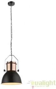 Pendul design Industrial Style Kutum negru/cupru 15282 GL