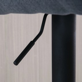 HOMCOM Scaun de bar cu suport pentru picioare; reglabil în înălțime, aspect de lână, 54 cm x 54 cm x 112 cm, Gri | Aosom Romania