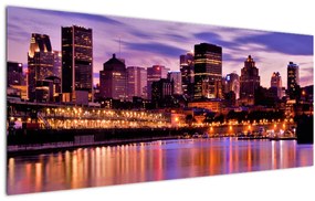 Tablou orașului nocturn (120x50 cm), în 40 de alte dimensiuni noi