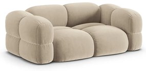 Canapea bej cu tapițerie din catifea 210 cm Loretto – Cosmopolitan Design