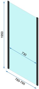 Cabina dus Rapid Slide Auriu 100x90cm, Rea