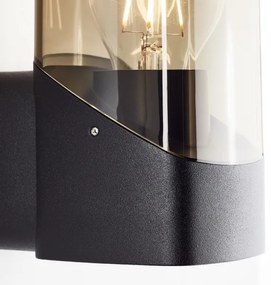 Aplică de exterior Brilliant MINOU 1xE27/10W/230V IP44 negru/fumuriu