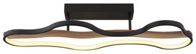 Plafoniera design industrial Bezzy negru, maro