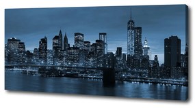 Tablou pe pânză canvas New york, pe timp de noapte
