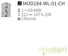 Aplica eleganta, design deosebit Gelid MYMOD184-WL-01-CH