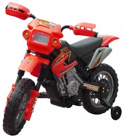 vidaXL Motocicletă copii 2 km/h cu acumulator roşu