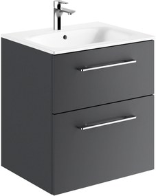 Geberit Selnova Square lavoar cu dulap 60 cm grafit 501.237.00.1