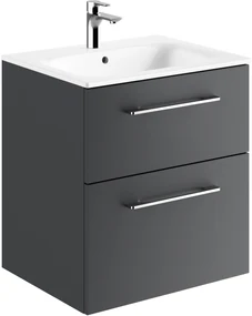 Geberit Selnova Square lavoar cu dulap 60 cm grafit 501.237.00.1