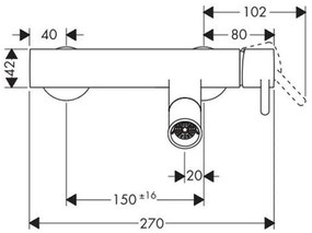 Baterie cada crom Hansgrohe Axor Starck