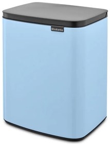 Cos de gunoi Brabantia Bo Small 1006637, 12 L, Deschidere silentioasa si lina, Baza antiderapanta, Albastru deschis