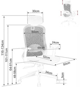 Scaun de birou Fabron, negru
