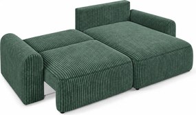 Canapea extensibila reversibila in forma de L NORDEN TILIA 250x140 cm, verde