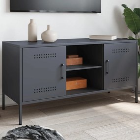 vidaXL Dulap TV, antracit, 100,5x39x50,5 cm, oțel
