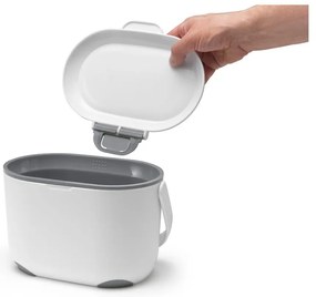 Recipient pentru deșeuri compostabile Addis Caddy, 2,5 l, alb-gri