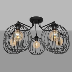 Lustră aplicată MERCURE 5xE27/15W/230V neagră