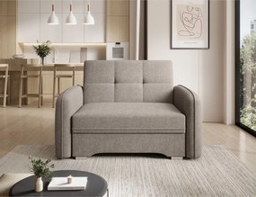 Canapea extensibila cu un loc, 102x109x84 cm, Laine 1, Eltap (Culoare: Bej deschis / Poco 7)