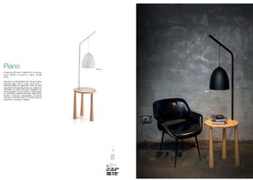 Lampadar cu suport din lemn, masuta cu 3 picioare PIANO PT1 BIANCO 138282
