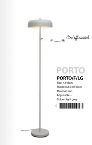Lampadar/Lampa de podea din metal Porto gri