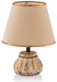 Lampă de masă RAMZES 1xE27/40W/230V crem/auriu