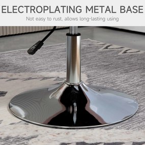 HOMCOM Scaun de birou pivotant la 360° cu Inaltime Reglabila din Material Respirabil, cu Perna, 60x60x79-91 cm, Gri | Aosom Romania