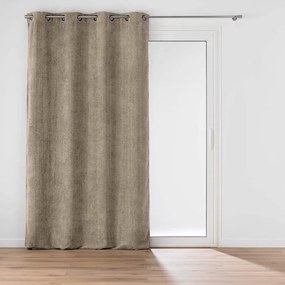 Draperie maro deschis din janilie 140x260 cm Leo – douceur d'intérieur