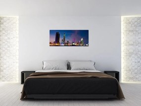 Tablou orașului nocturn (120x50 cm)