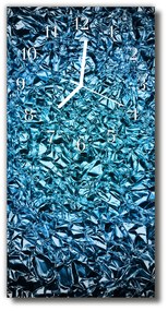 Ceas de perete din sticla vertical Film de albastru