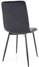 Scaun de masa DAREN VELVET neagra