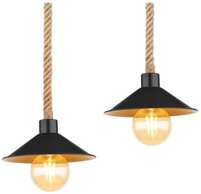 Lustra cu 4 pendule design industrial DIANA negru