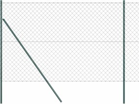vidaXL Stâlp de gard. Verde 10 x 1,6 m (plasă 60 x 60 mm) Oțel și PVC