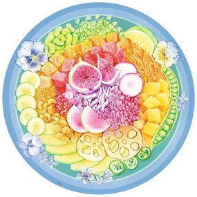 PUZZLE CERC BOL CU FRUCTE SI LEGUME, 500 PIESE - RAVENSBURGER (RVSPA17351)