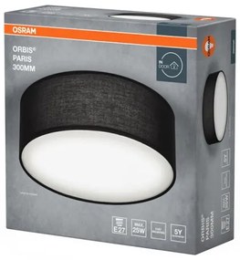 Osram - Plafonieră ORBIS PARIS 1x E27/25W/230V, Ø 30 cm, negru