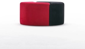 Taburette Alis Pouf roșu și negru